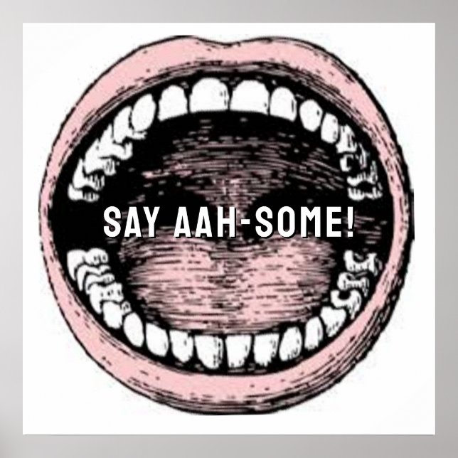 Zahnarzt-Zahnarzt-Spaß Poster (Vorne)