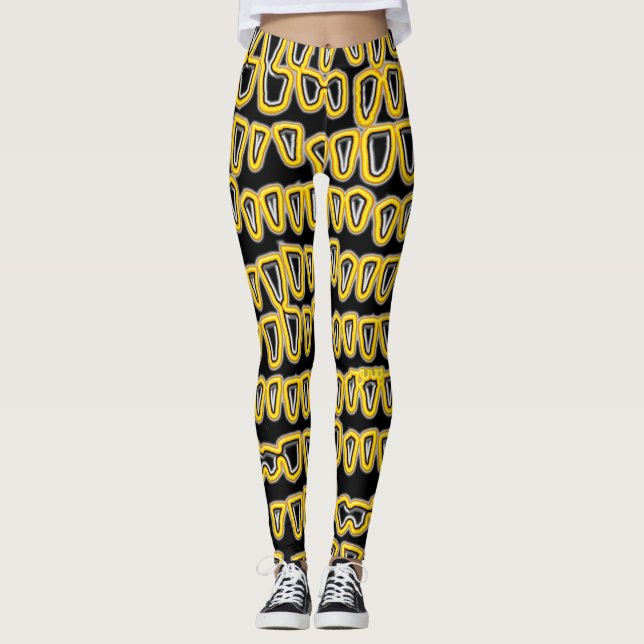 Zahnarzt Zahnarzt Zahnarzt Gelb NEON Leggings (Vorderseite)
