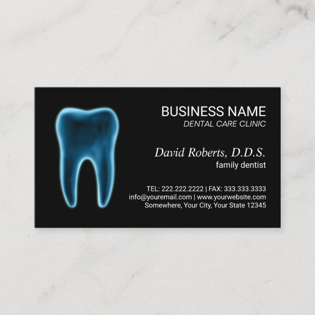 Zahnarzt-Zahnarztklinik für Zahnarzt Terminkarte (Vorderseite)