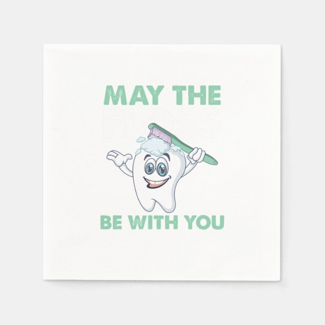 Zahnarzt Zähne Zahnärztin kann den Verlust Serviette (Vorderseite)