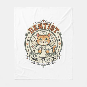 Zahnarzt Zahnfee Katze Zahnarzt Zahnfee Katze Vi Fleecedecke
