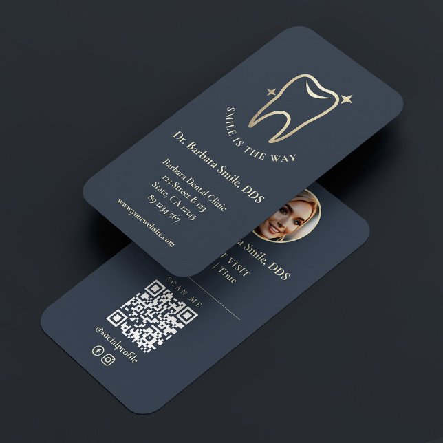 Zahnarzt Zahnheilmittel Kosmetische Kosmetikkohle Visitenkarte (Orthodontist Dentist Dental Cosmetic Charcoal Business Card
)