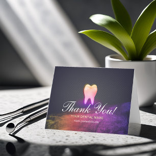 Zahnarzt Zahnklinik Rose Gold Stand Vielen Dank Dankeskarte