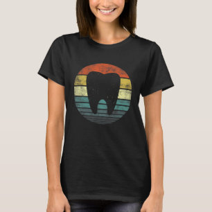 Zahnarzt Zahnmediziner-Hygieneservice Retro Molar T-Shirt