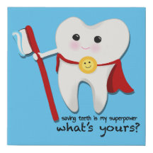 Zahnarztbüro Niedlich Tooth Wall Art Canvas Print
