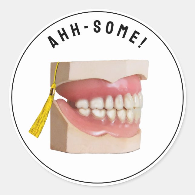 Zahnärzte Abschluss Umschlag Aufkleber (Vorderseite)