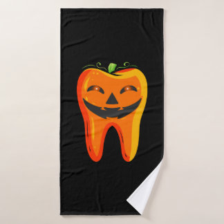 Zahnärzte Tooth Pumpkin Halloween Badehandtuch