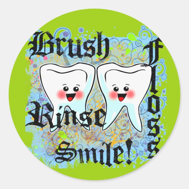 Zahnärzte Zahnärzte Runder Aufkleber (Vorderseite)