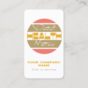 Zahnärzte, Zahnärzte Visitenkarte