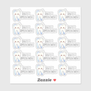 Zahnarzternennungsstand Aufkleber