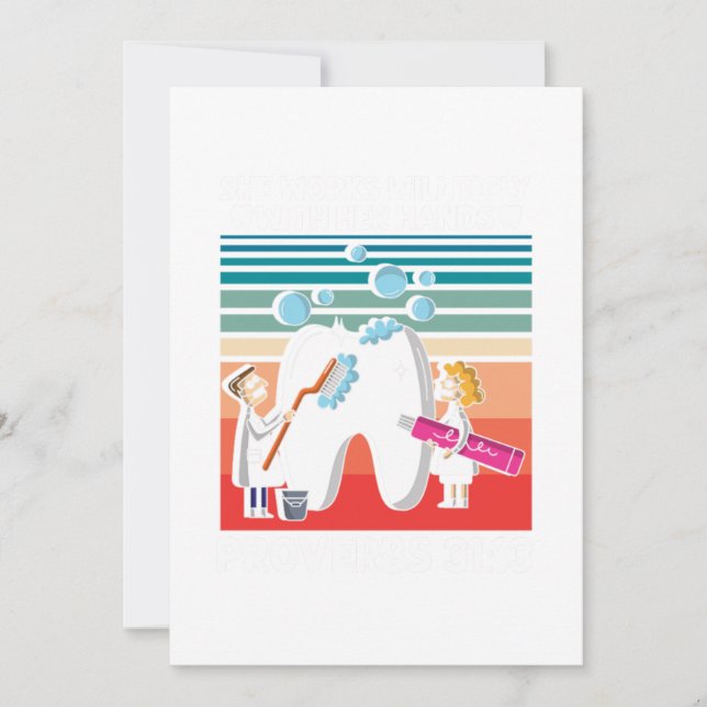 Zahnarztgeschenk für Zahnzahnärzte Einladung (Vorderseite)