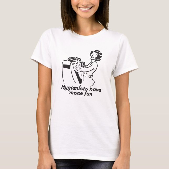 Zahnarzthelfer-Behälter u. T-Shirts (Vorderseite)