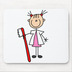 Zahnarzthelfer mit Zahnbürste Mousepad