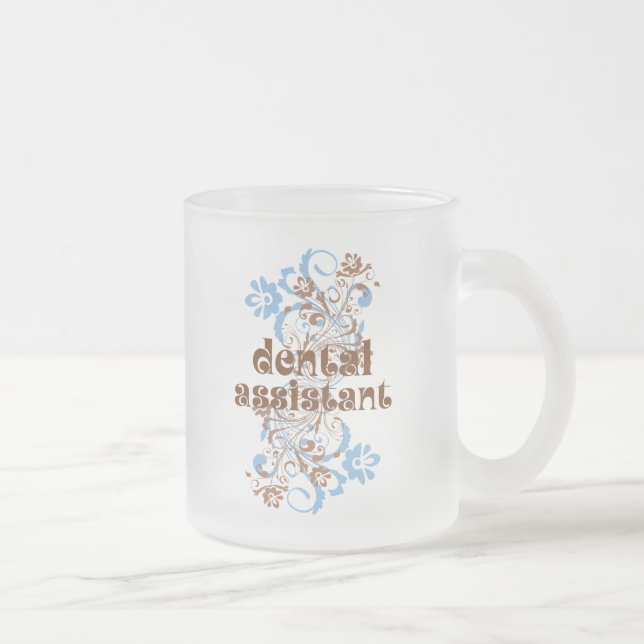 Zahnarzthelfer-niedliches Geschenk Mattglastasse (Rechts)