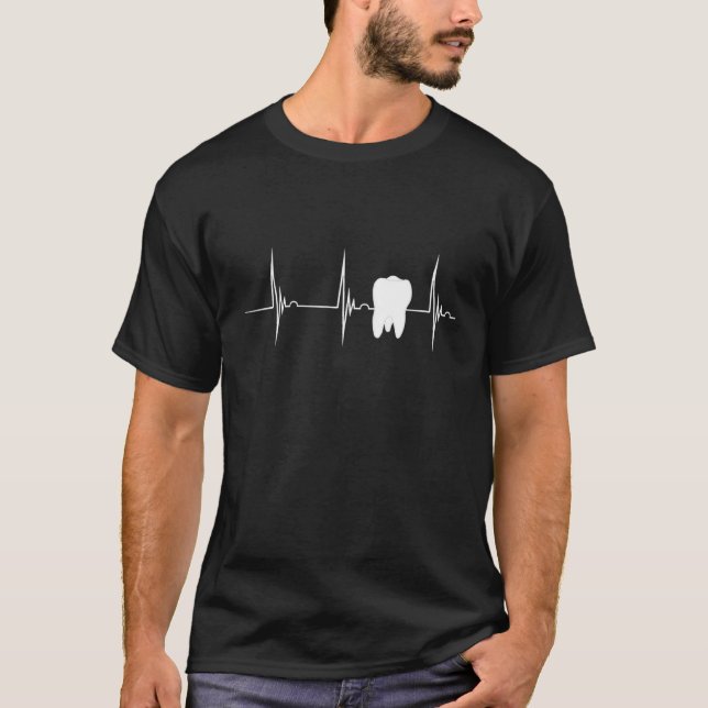 Zahnarzthygienist Heartbeat Ekg Puls Ortho T-Shirt (Vorderseite)