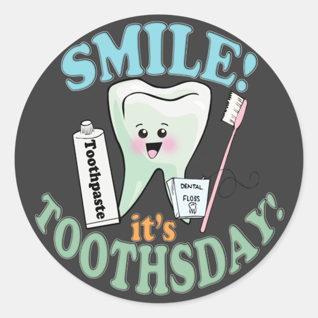 Zahnarzthyphenist Runder Aufkleber (Vorderseite)