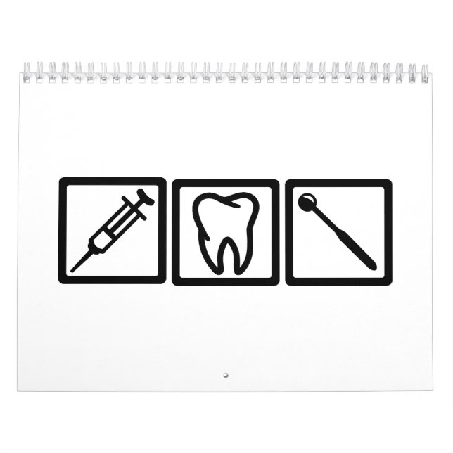 Zahnarztikonensymbole Kalender (Titelbild)