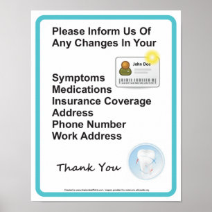 Zahnarztinformationsmauer Poster