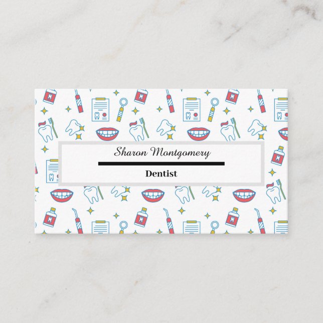 Zahnarztkarte Visitenkarte (Vorderseite)