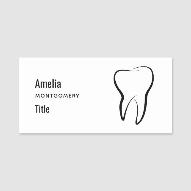 Zahnarztklinik Namensschild (Vorderseite)