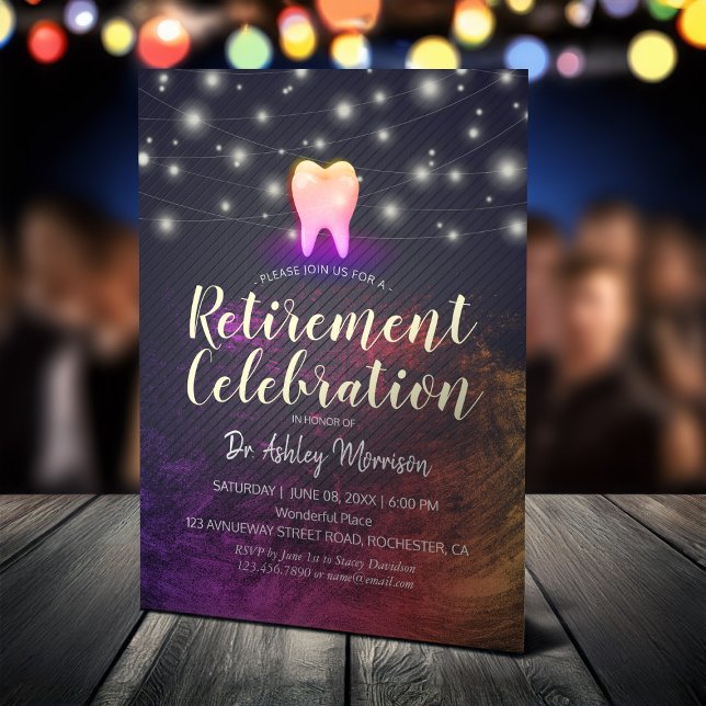 Zahnarztklinik Rose Gold Tooth Rente Einladung (Von Creator hochgeladen)