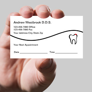 Zahnärztliche Erinnerung Business Cards Visitenkarte