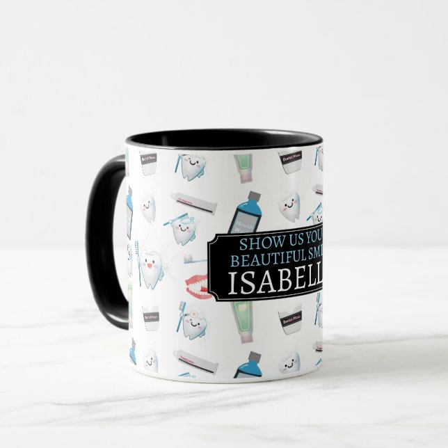 Zahnärztliche Geschenke - Persönlich Tasse (Vorderseite Links)