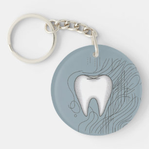 Zahnärztliche Gestaltung Moderne Molar Schlüsselanhänger