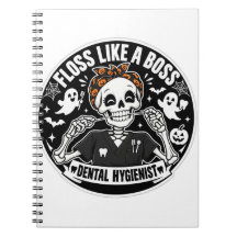 Zahnärztliche Hygienikerin Halloween-Skelett