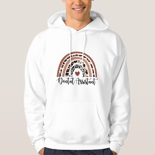 Zahnärztliche Hygienikerin oder Assistentin Leopar Hoodie (Vorderseite)