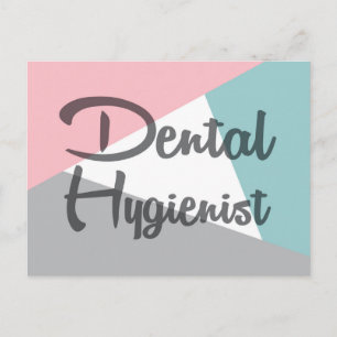 Zahnärztliche Hygienikerin - Retro Dental Pink Min Postkarte