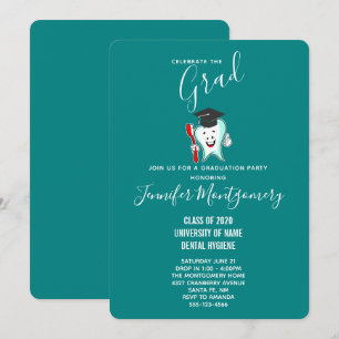 Zahnärztliche Versorgung Glücklicher Zahn mit Zahn Einladung