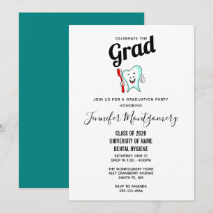 Zahnärztliche Versorgung Glücklicher Zahn mit Zahn Einladung