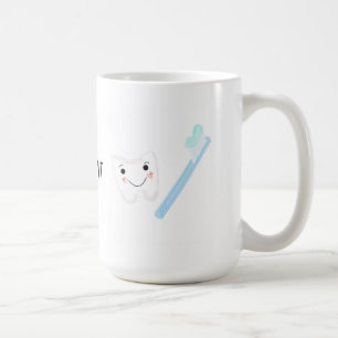 Zahnärztliches Design, Zahn und Zahnbürste Kaffeetasse