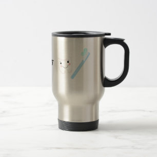 Zahnärztliches Design, Zahn und Zahnbürste Reisebecher
