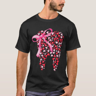 Zahnärztliches Team Valentinstag Süßes Herz Zähne  T-Shirt