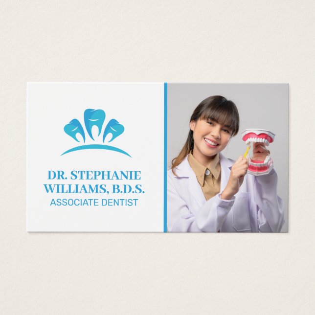 Zahnarztlogo | Lächelender Zahnarzt (Vorderseite)