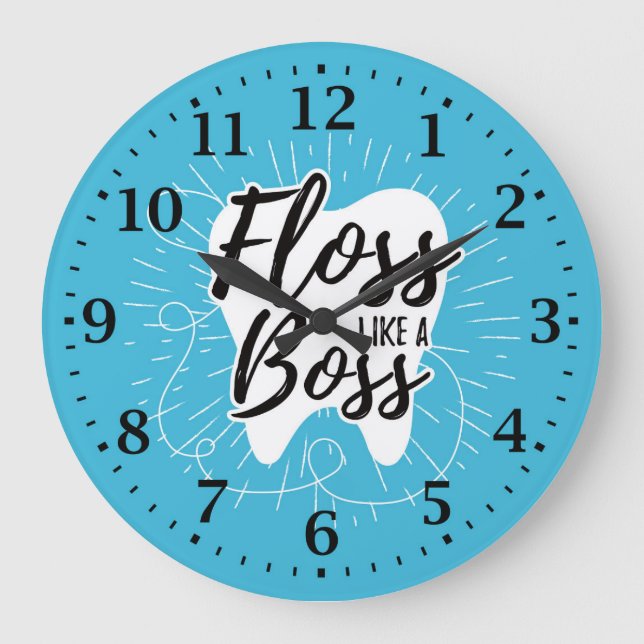 Zahnarztmauer Große Wanduhr (Vorderseite)