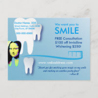 Zahnarztpostkarte: Wir wollte dich zu SMILE
