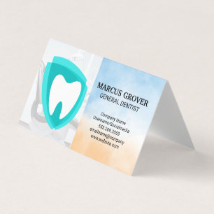 Zahnarztpraxis Logo für Zahngesundheit Visitenkarten