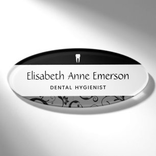Zahnarztpraxis-Mitarbeiter Pro Damast Namenschild