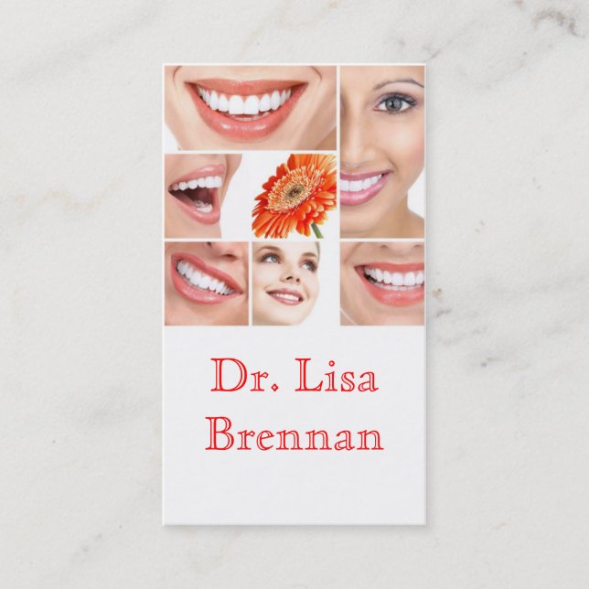 Zahnarztpraxis Privatklinik Medizin Visitenkarte (Vorderseite)