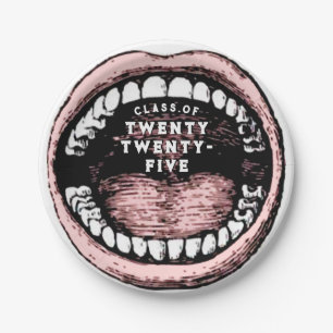 Zahnarztschullehrer-Abschluss Pappteller