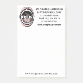 Zahnarztspezifische Post-It-Notizen Post-it Klebezettel