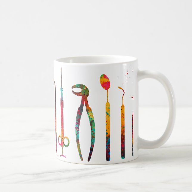 Zahnarztwerkzeuge Kaffeetasse (Rechts)
