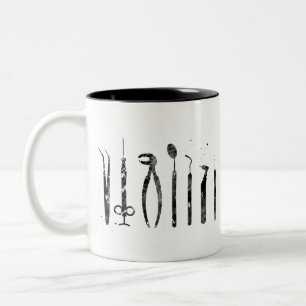 Zahnarztwerkzeuge Zweifarbige Tasse