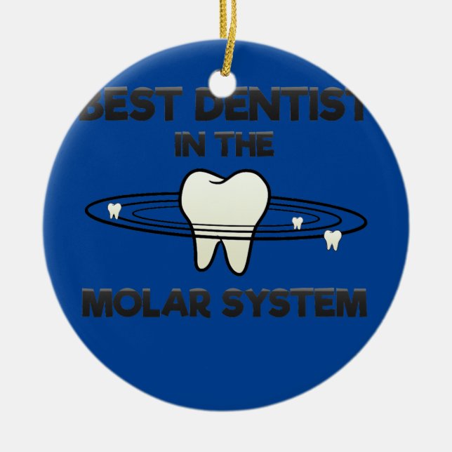 Zahnarztzahnarzt Zahnzähne Zahnzahn Galaxy Molar Keramik Ornament (Vorne)