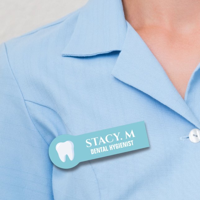 Zahnarztzahnärztin Namensschild (Tooth Dental Office Dentist Assistant Hygienist Name Tag)