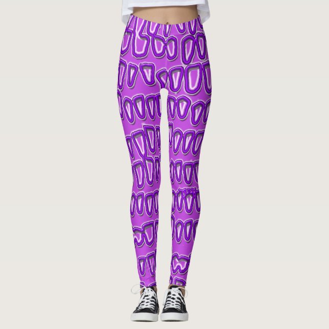 Zahnarztzahnärztin Zahndontist lila NEON Leggings (Vorderseite)