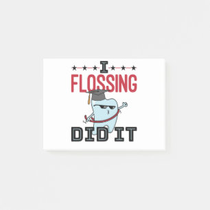 Zahnarztzahnärztliche Abschluss  Funny Flossing Post-it Klebezettel